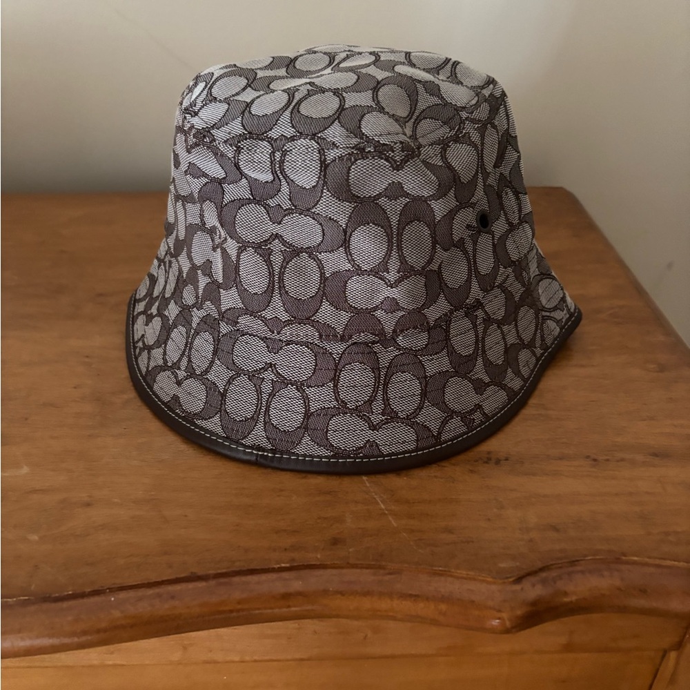 Coach Brown Patterned Bucket Hat